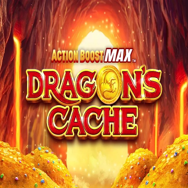 Action Boost Max Dragon's Cache slot visual from SpinPlay Games available on sslotuna.gr