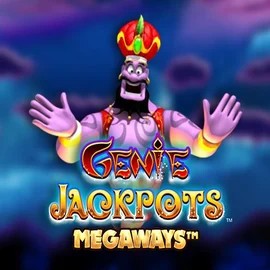 Genie Jackpots Megaways slot logo by Blueprint Gaming at Slotuna Casino
